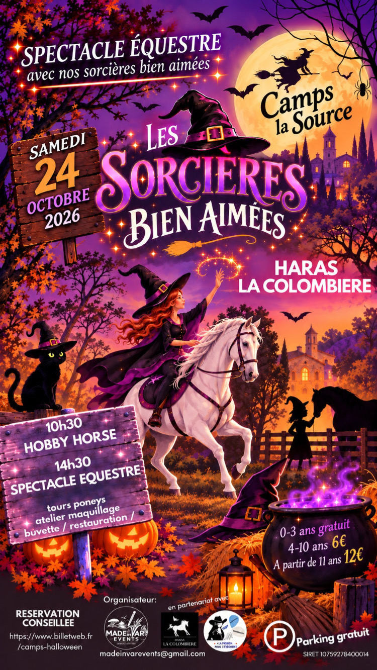 LES SORCIERES BIEN AIMEES - SPECTACLE EQUESTRE HALLOWEEN